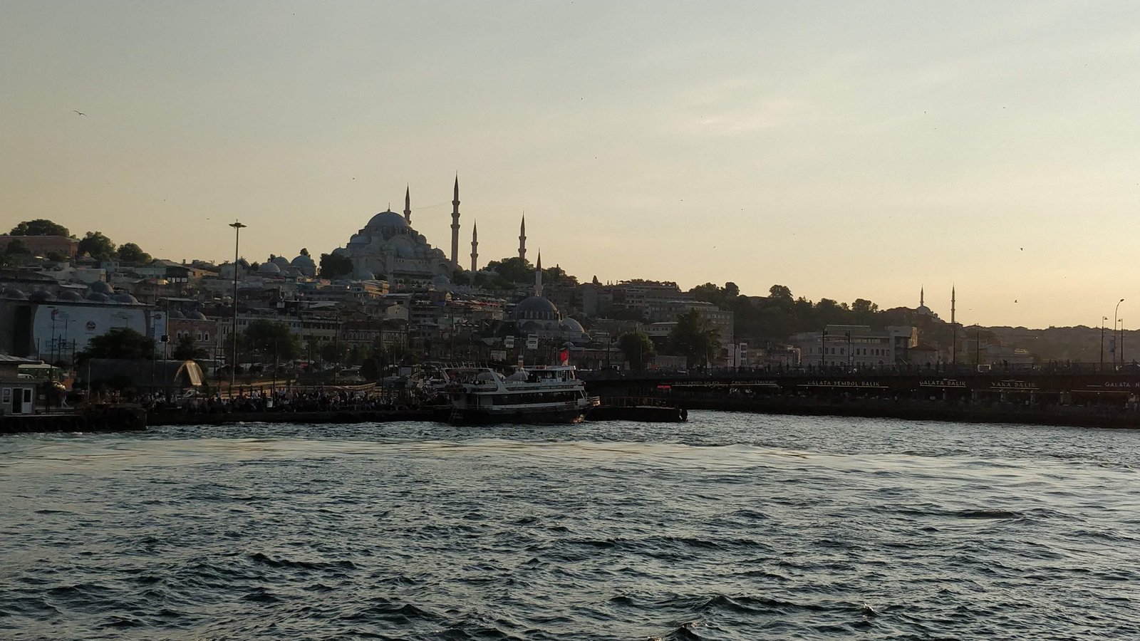 Istanbul — the Bosphorus at sunset